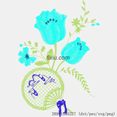 svg矢量绣花图下载