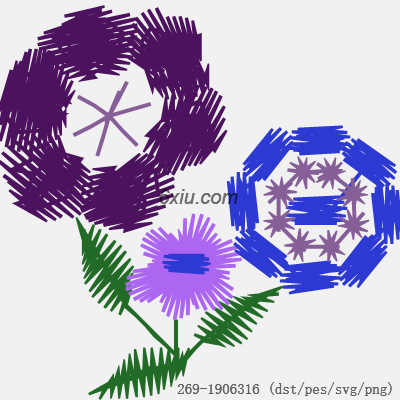 svg矢量绣花图下载