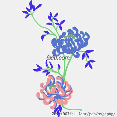svg矢量绣花图下载