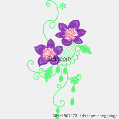 svg矢量绣花图下载