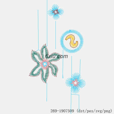 svg矢量绣花图下载