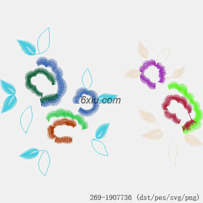 svg矢量绣花图下载