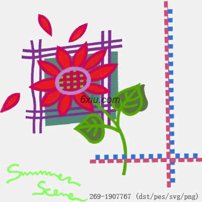 svg矢量绣花图下载