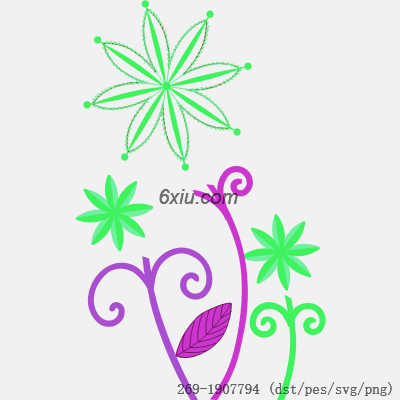 svg矢量绣花图下载