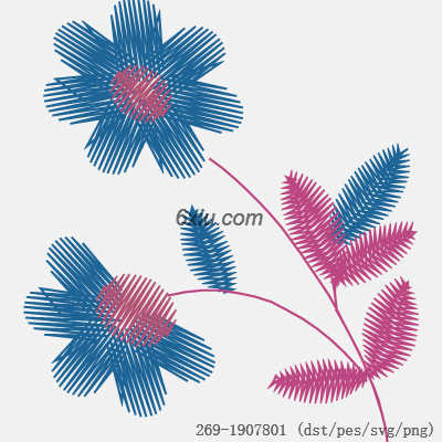 svg矢量绣花图下载