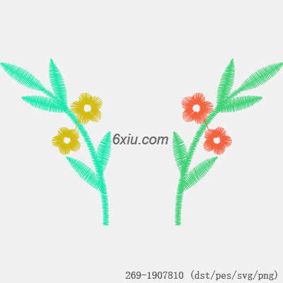 svg矢量绣花图下载
