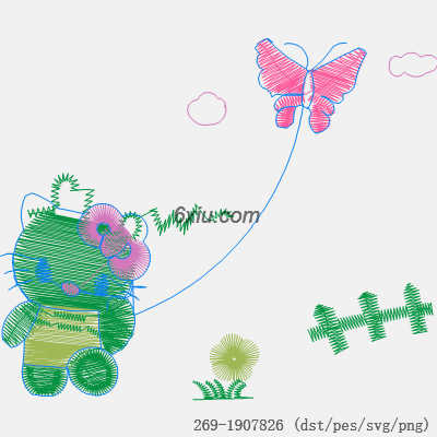 svg矢量绣花图下载