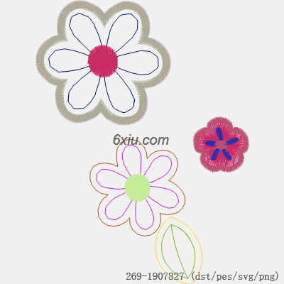 svg矢量绣花图下载