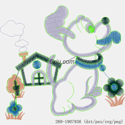 svg矢量绣花图下载