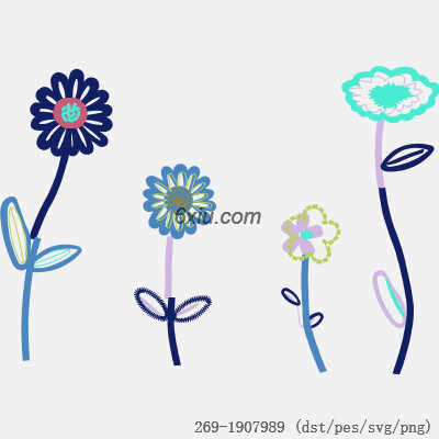 svg矢量绣花图下载