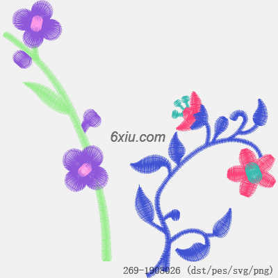 svg矢量绣花图下载
