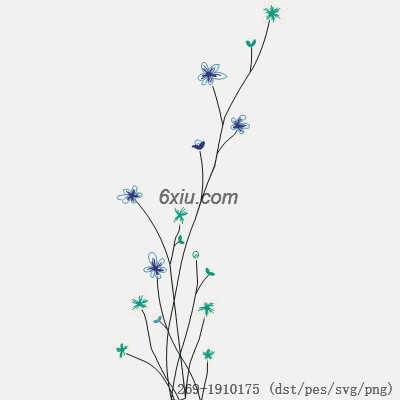 svg矢量绣花图下载
