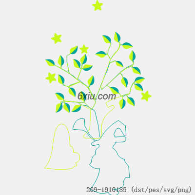 svg矢量绣花图下载