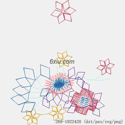 svg矢量绣花图下载