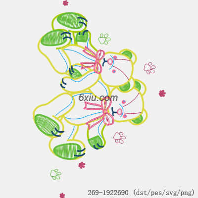 svg矢量绣花图下载