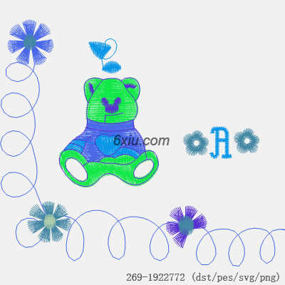 svg矢量绣花图下载