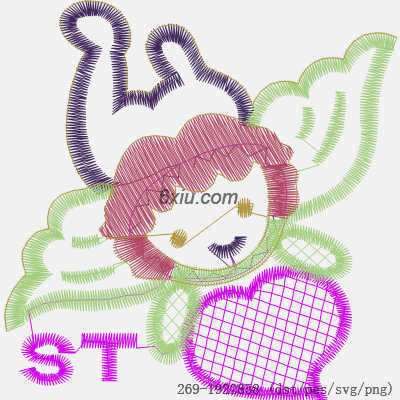 svg矢量绣花图下载