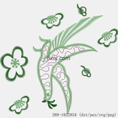 svg矢量绣花图下载