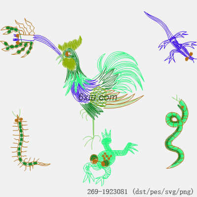 svg矢量绣花图下载