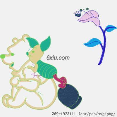 svg矢量绣花图下载