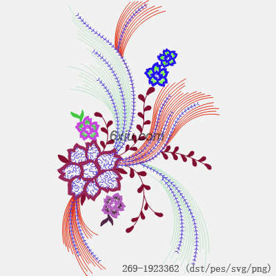 svg矢量绣花图下载