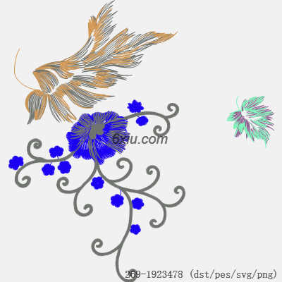 svg矢量绣花图下载