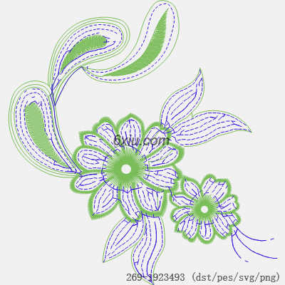 svg矢量绣花图下载