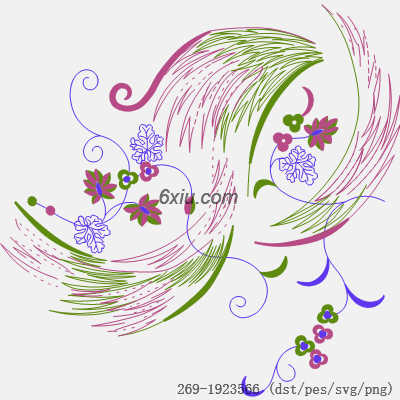 svg矢量绣花图下载