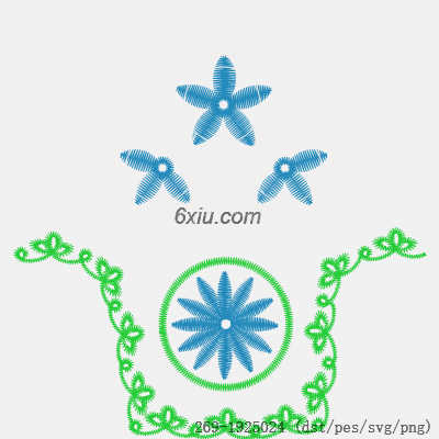 svg矢量绣花图下载