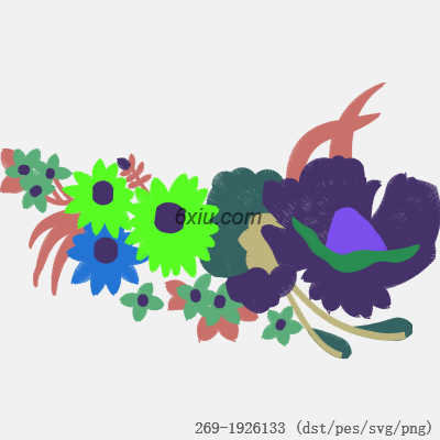 svg矢量绣花图下载