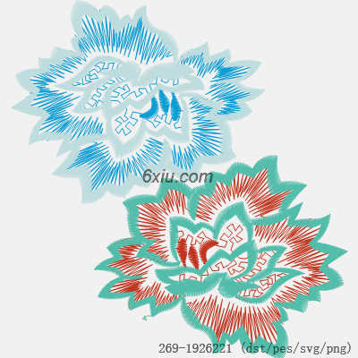 svg矢量绣花图下载