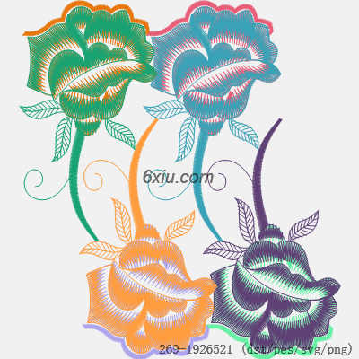 svg矢量绣花图下载