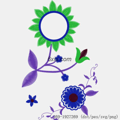 svg矢量绣花图下载