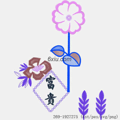 svg矢量绣花图下载