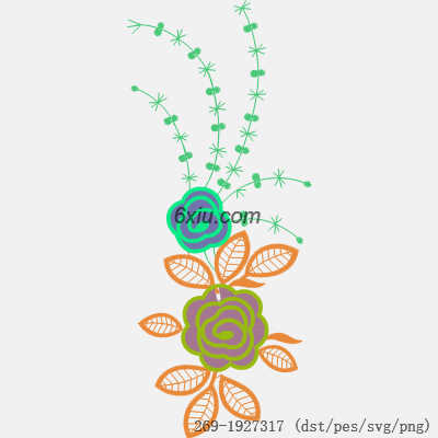svg矢量绣花图下载