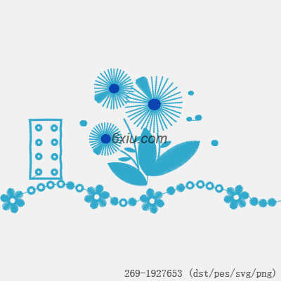 svg矢量绣花图下载