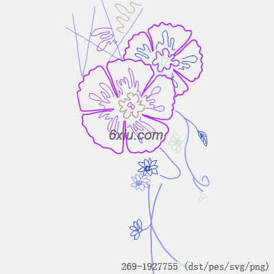 svg矢量绣花图下载