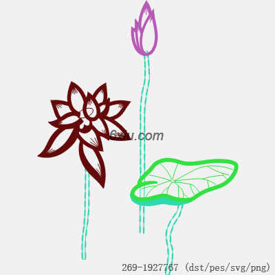 svg矢量绣花图下载