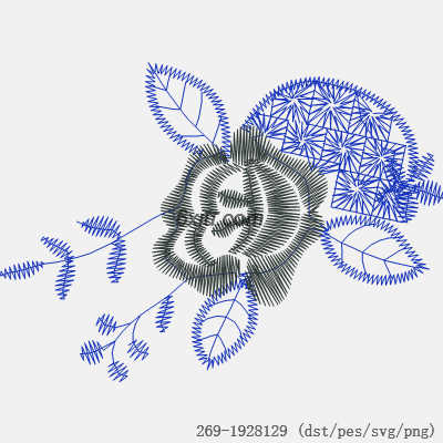 svg矢量绣花图下载