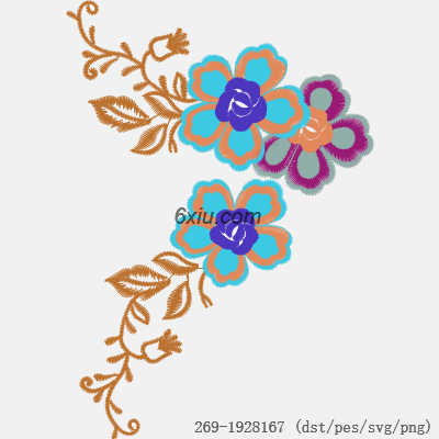 svg矢量绣花图下载
