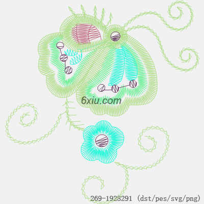 svg矢量绣花图下载