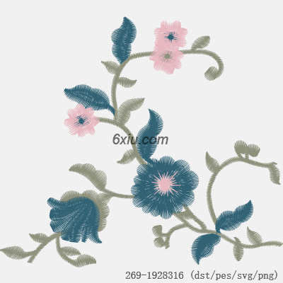 svg矢量绣花图下载