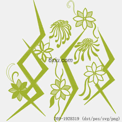 svg矢量绣花图下载