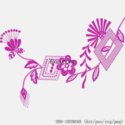 svg矢量绣花图下载