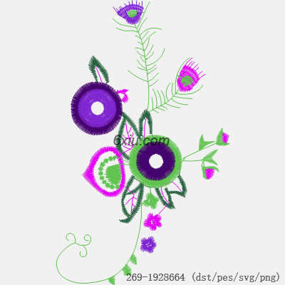 svg矢量绣花图下载