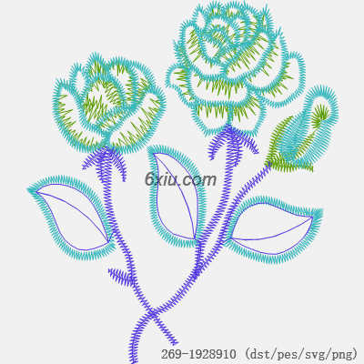 svg矢量绣花图下载