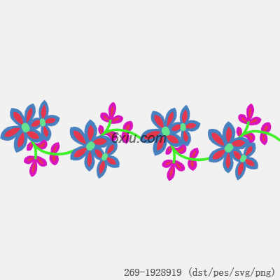 svg矢量绣花图下载