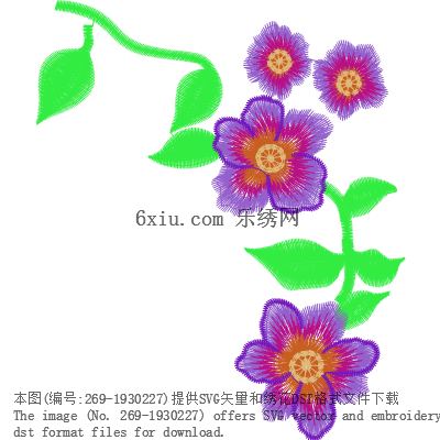 svg矢量绣花图下载