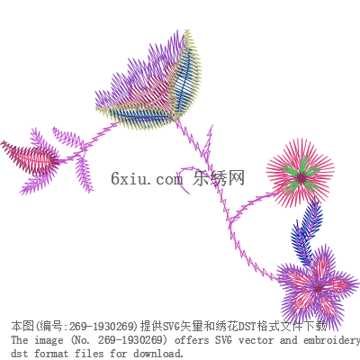 svg矢量绣花图下载
