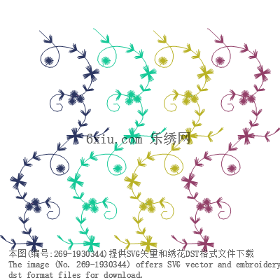 svg矢量绣花图下载